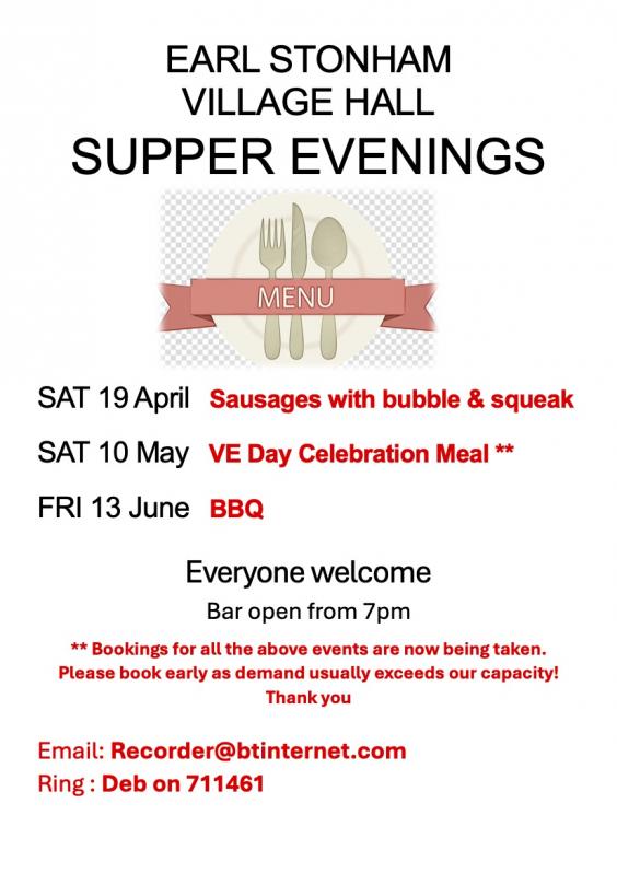 Supper Evenings April June 2025