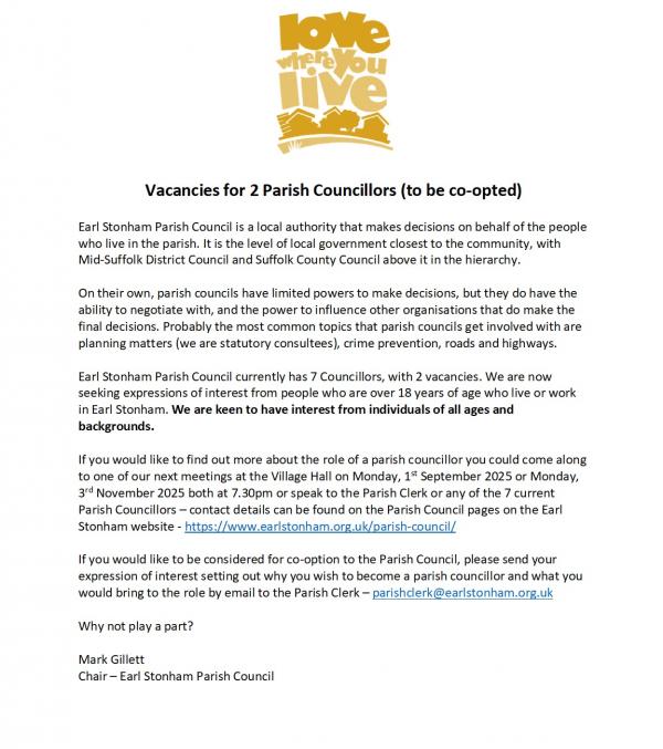 New Councillor Advert